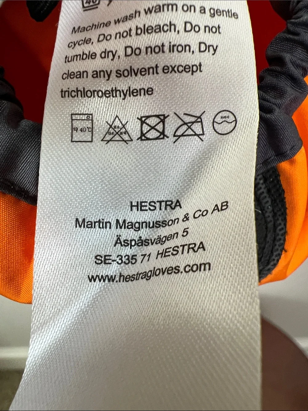 Hestra Czone Kids Orange and Black Waterproof Insulated Ski Mittens Size 6